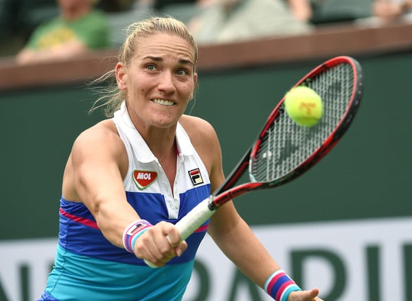 Timea Babos was firing on all cylinders during the early stages | Photo: Kevork Djansezian/Getty Images North America