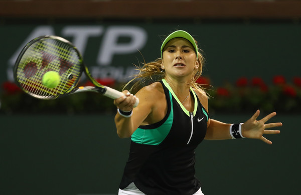Belinda Bencic in action at the BNP Paribas Open | Photo: Clive Brunskill/Getty Images North America