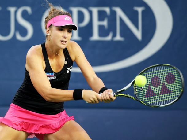 19-year-old Bencic had no answers to Konta's stunning play in this third round encounter. Photo: Getty