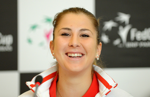 Bencic at a Fed Cup press conference (Getty/Thomas Eisenhuth)