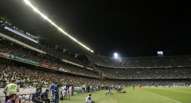 Estadio Benito Villamarín en el partido frente al Dépor de este curso | Foto: Real Betis Balompié