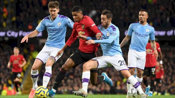 Contra de Rashford que dió origen al penalti. | Manchester City