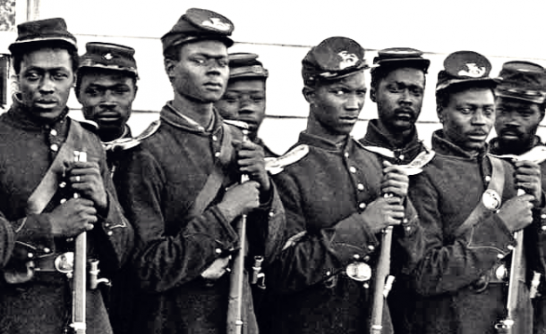 Regimiento de soldados de color en la Guerra Civil, fuente: Wikicommons