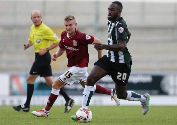 Boateng impressed on loan at Plymouth earlier in the season | Photo: pafc.co.uk