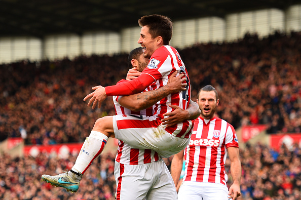 Bojan celebrates the opening goal (Laurence Griffiths/Getty Images Sport)