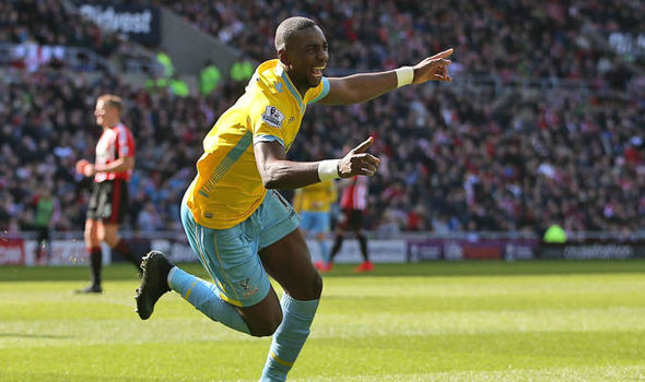 Bolasie celebrating one of his three goals against Sunderland last season | Photo: Getty images