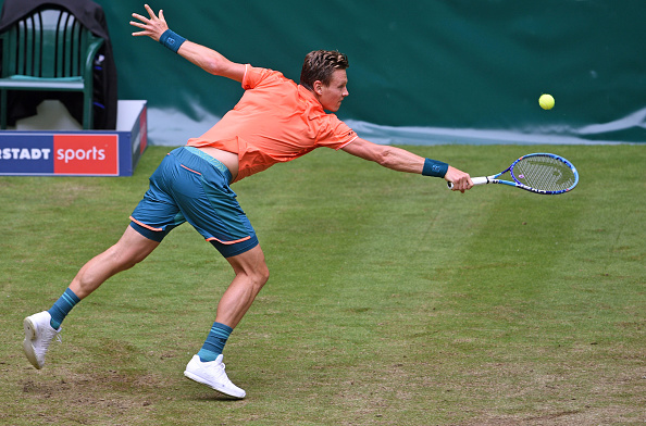 Berdych in action during their match in Halle (Getty Images- Bongarts/Thomas Starke)