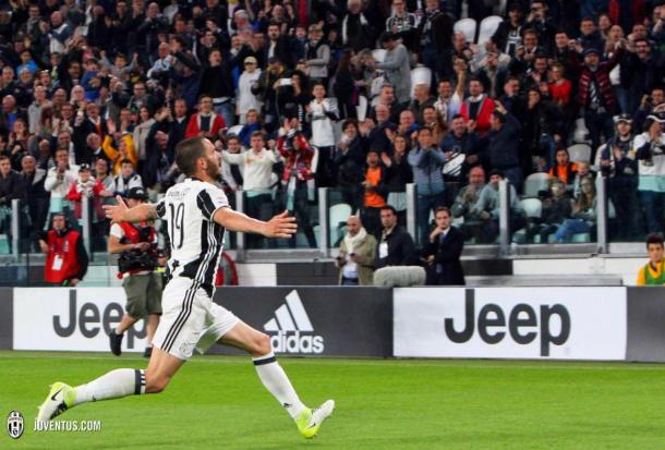 Bonucci celebra su gol | Foto: Juventus