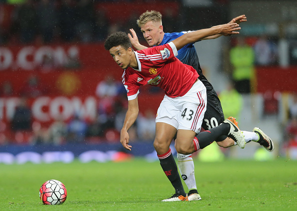 Borthwick-Jackson in action against AFC Bournemouth | Photo: Tom Purslow/Manchester United