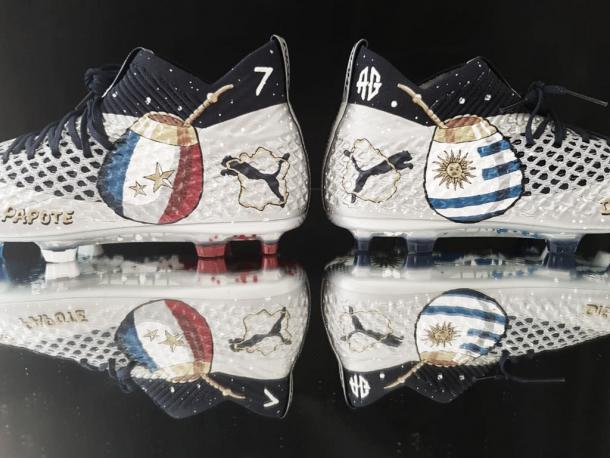 Los botines que usará Griezmann. Foto: Antoine Griezmann.