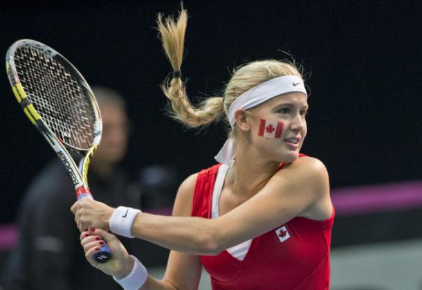 Eugenie Bouchard during the 2014 Fed Cup. Photo: Joel Lemay/QMI