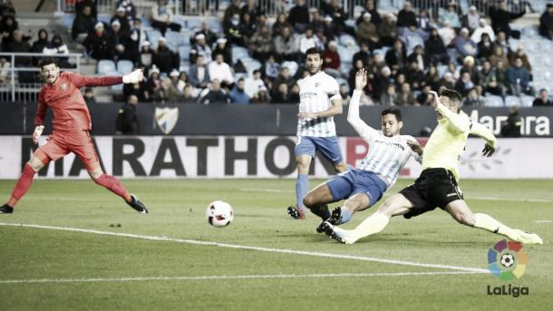 Boyko durante el partido de Copa Málaga CF.-Córdoba CF. | Foto: LaLiga