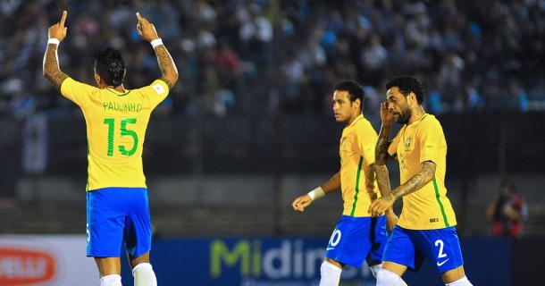 La gioia di Paulinho. | Fonte immagine: Twitter @BrazilStat