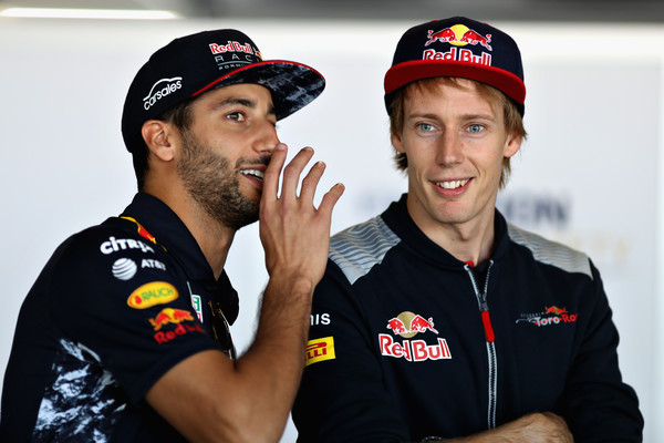Hartley con Ricciardo en Brasil. Fuente: Getty Images
