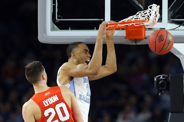 Johnson once again led the Tar Heels to the win, one rebound shy of a double-double (Photo: Streeter Lecka/Getty Images).