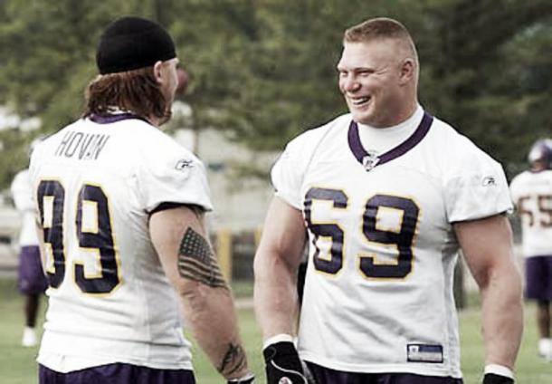 Lesnar during his days with the Minnesota Vikings (image: Sportskeeda.com)