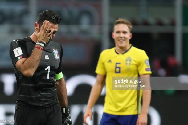 Buffon desconsolado por la eliminación. Photo: Getty images