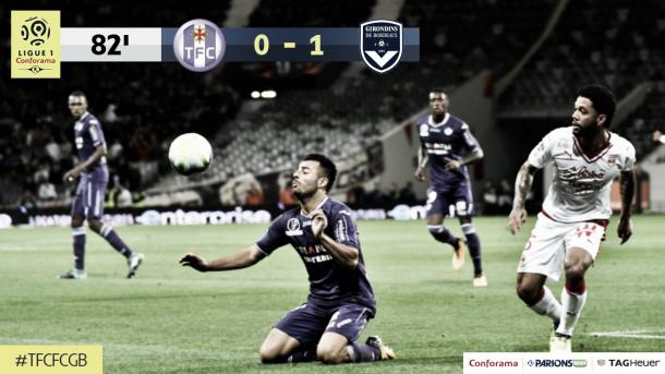 Antes de terminar el partido, el Toulouse buscaba el empate. Foto: twitter.com/Ligue1Conforama