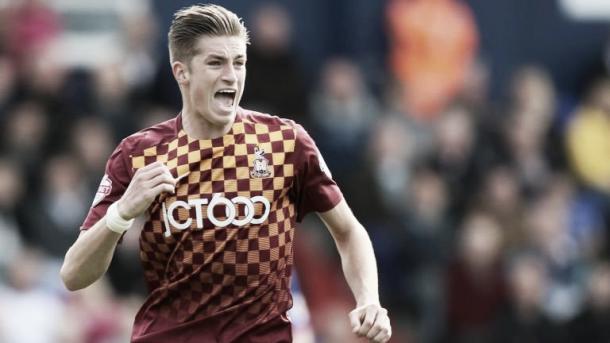 Above: Reece Burke in action for Bradford City last season | Photo: Sky Sports 