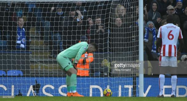 Jack Butland looks dejected following his error. Source | Getty Images.