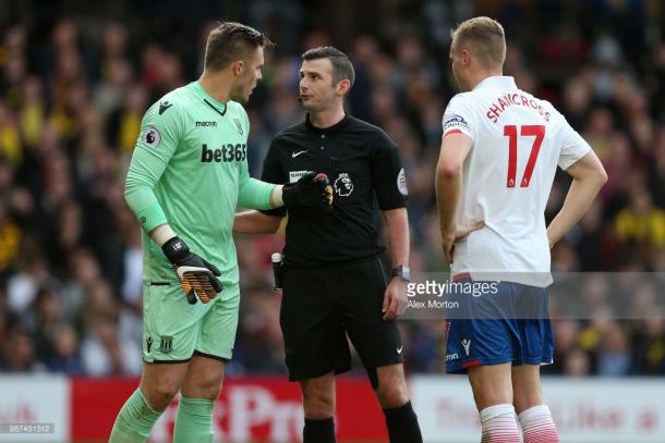 Stoke City goalkeeper, Jack Butland, and captain Ryan Shawcross. Source | Getty Images.