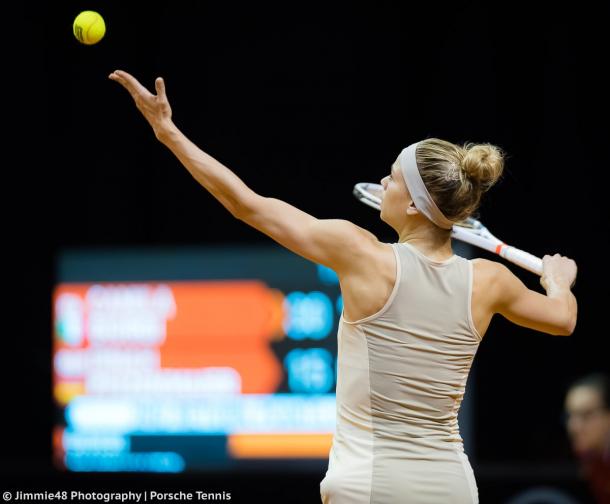 Camila Giorgi in action at the Stuttgart Open last week, where she lost in the first round of qualifying | Photo: Jimmie48 Tennis Photography