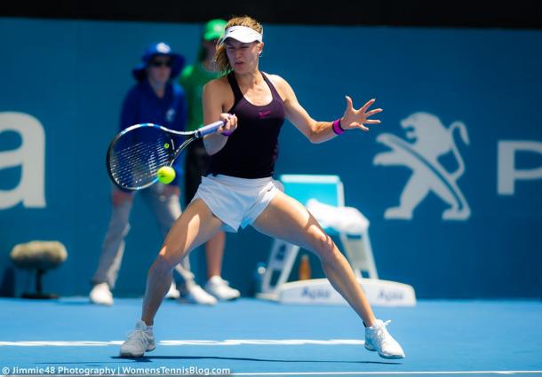 Bouchard in action today | Photo: Jimmie48 Tennis Photography