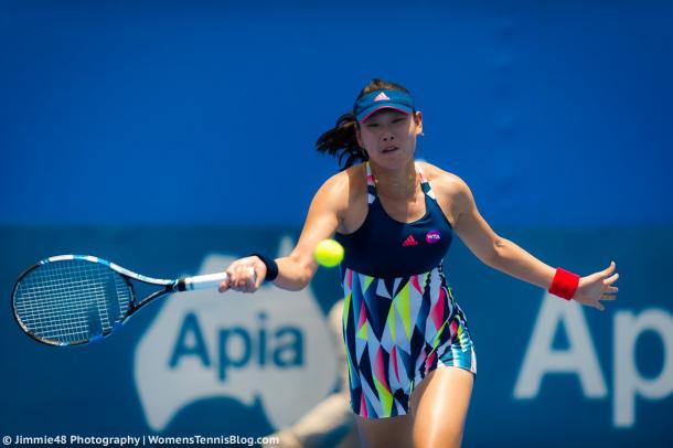 Duan Yingying in action | Photo: Jimmie48 Tennis Photography