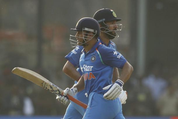 Yuvraj and Dhoni were in fine form for India during the game in Cuttack | Photo: ECB