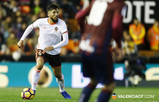 Garay será baja por acumulación de tarjetas | Foto: Valencia CF