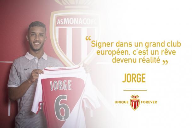 Jorge chegou ao Monaco por 8,5 milhões de euros | Foto: Divulgação/Monaco