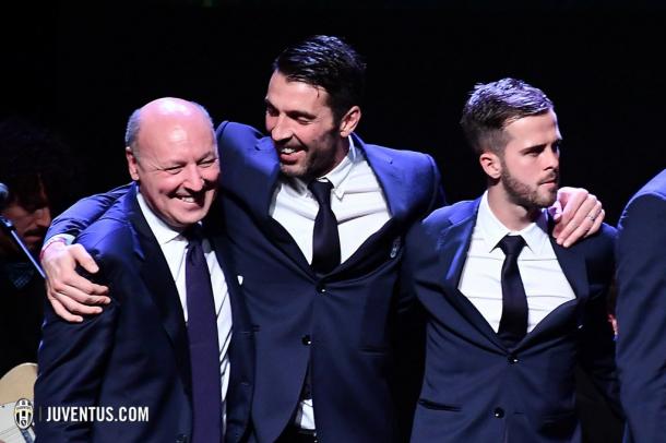 Marotta, Buffon e Pjanic. | Fonte immagine: Juventus.com