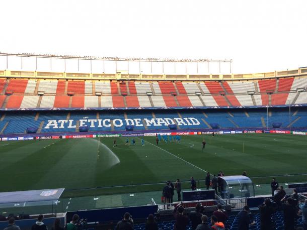 Una stupenda panoramica dell'Estadio Vicente Calderon. | Fonte: twitter.com/bayer04fussball