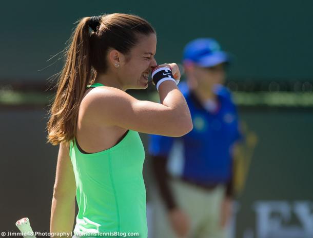 Maria Sakkari would rue the missed opportunity in the first set | Photo: Jimmie48 Tennis Photography