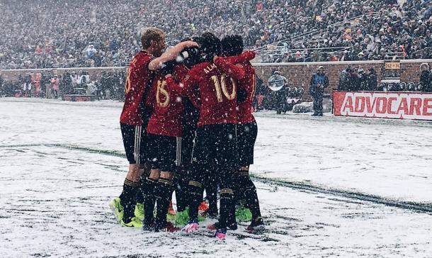 Los jugadores de Atlanta United celebran un gol. / Foto: @MLS