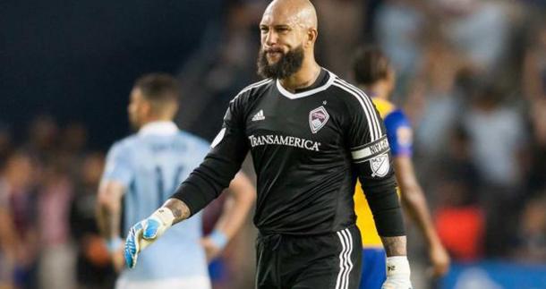 Despite an otherwise excellent game, Tim Howard guessed incorrectly on the penalty. Image Courtesy of the Associated Press