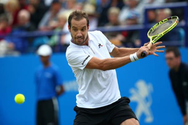 Gasquet in action at the Aegon International in Eastbourne (Getty/Charlie Crowhurst)