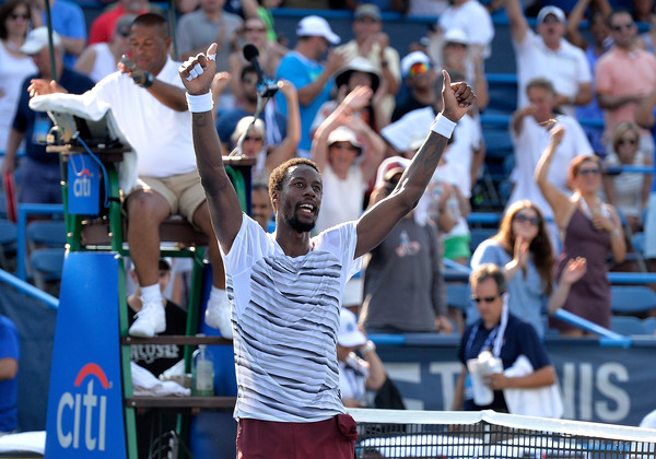 Monfils after winning the title at the Citi Open (Photo by Grant Halverson/Getty Images)