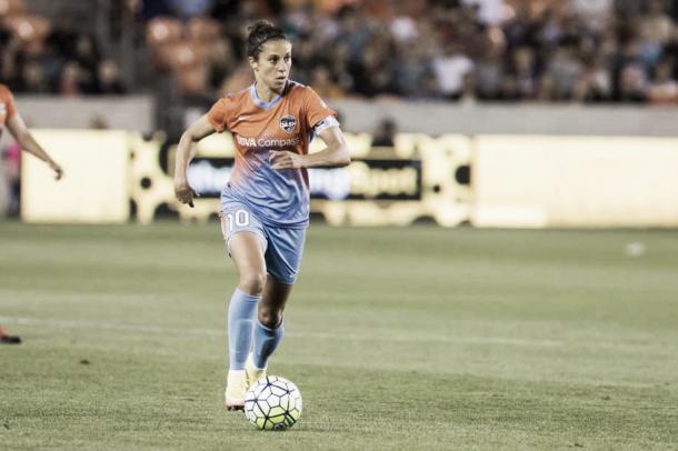 Carli Lloyd with the Houston Dash | Source: Joe Buvid/The Chronicle