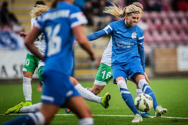 Olivia Schough featuring for Eskilstuna | Source: @ekurirensport