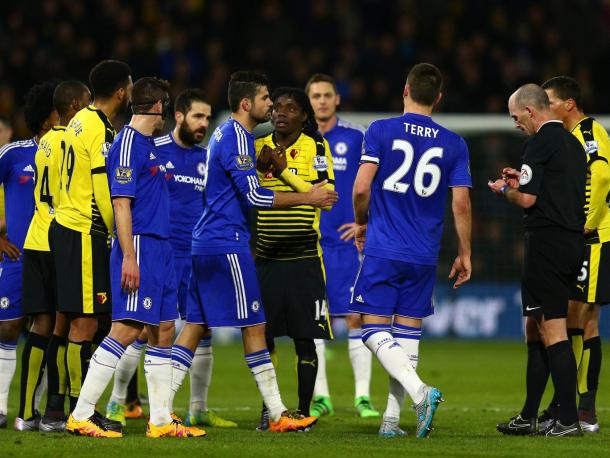 Costa's temper seemed to get the best of him once again. | Image source: The Independent
