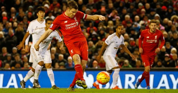 James Milner's effort from the spot meant Swansea travelled home with nothing on Sunday. (Photo: Fanly)