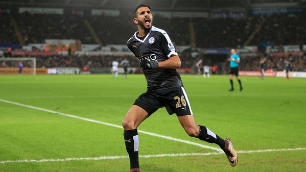 Riyad Mahrez found far too much joy against Swansea's defence today, scoring a hat-trick. (Photo: Sportsnet)