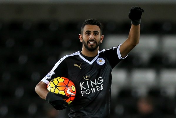 Mahrez was perhaps an unsurprising target for Williams, with his splendid performance the reason for Swansea's defeat. (Photo: Premier League)