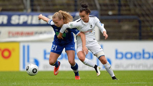 Lina Magull (right) has been Freiburg's stand-out player this season, but will be absent through injury for a number of weeks now.