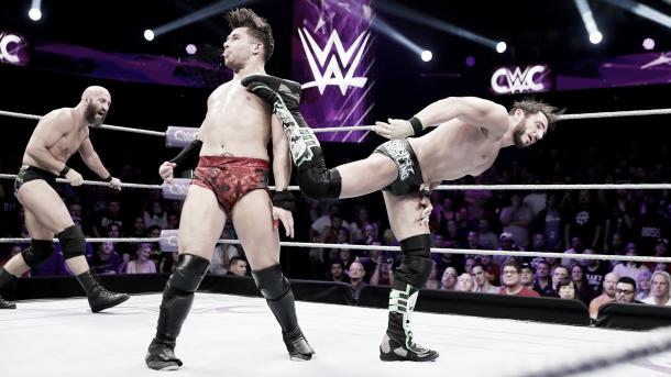 Johnny Gargano and Tommaso Ciampa took on the pairing of Noam Dar and Cedric Alexander (image: feeds.insanejournal.com)