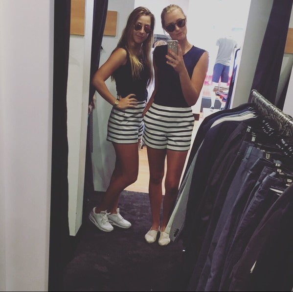 Shopping spree with Bencic | Photo courtesy of: Kristina Mladenovic