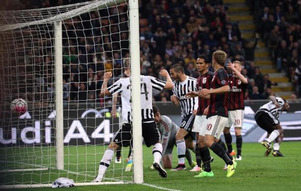 Il gol decisivo siglato da Pogba nell'ultimo match giocato dalle due squadre. Fonte: Ansa.