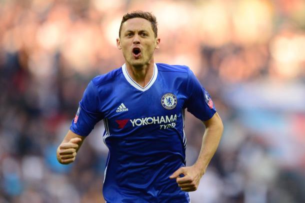 Nemanja Matic, esultante dopo l'eurogoal al Tottenham. | Fonte: twitter.com/ChelseaFC