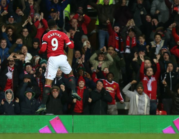 Martial celebra su gol. Foto: Premier League